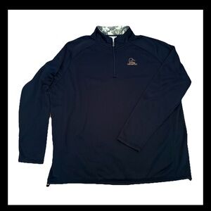 Ducks Unlimited Men’s 2XL Black 1/4 Zip 75th Anniversary Pullover Sweatshirt
